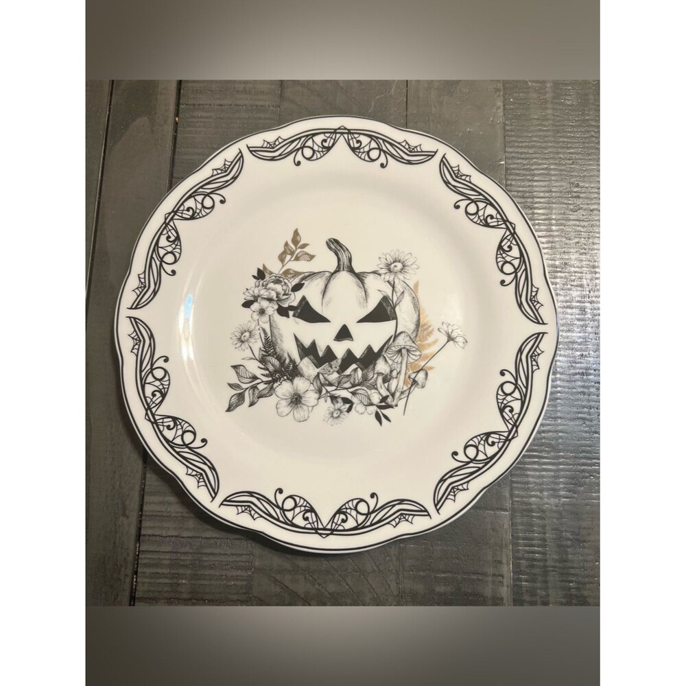 Halloween jack-o’-lantern pumpkin dinner plates Set of 4
